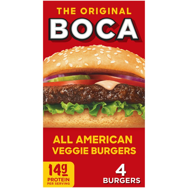 Vegan & Vegetarian BOCA All American Veggie Burgers hero