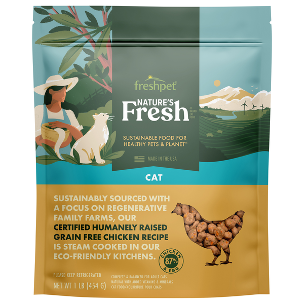 Cat Food & Care Freshpet Grain Free Chicken & Ocean Whitefish with Veggies Fresh Cat Food hero