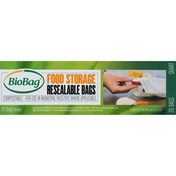 Food Storage BioBag Resealable Bags, Food Storage hero