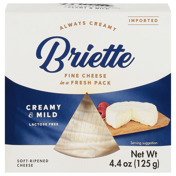 Specialty Cheeses Briette Cheese, Soft-Ripened, Creamy & Mild hero