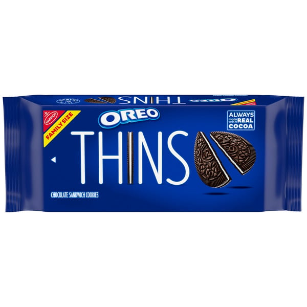 Oreo Thins Chocolate Sandwich Cookies, Family Size hero