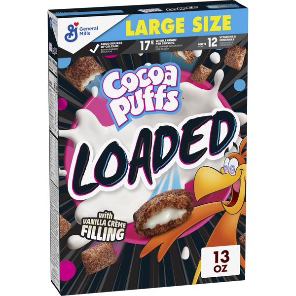 Cereal Cocoa Puffs Loaded Crispy Crème Filled Breakfast Cereal hero