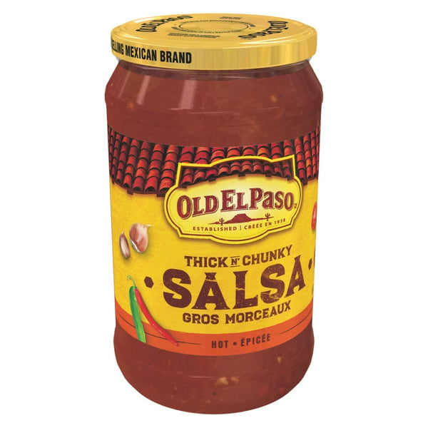 Chips & Pretzels Old El Paso Thick 'n Chunky Hot Salsa hero