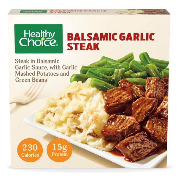 Healthy Choice Balsamic Garlic Steak, Frozen Meal hero