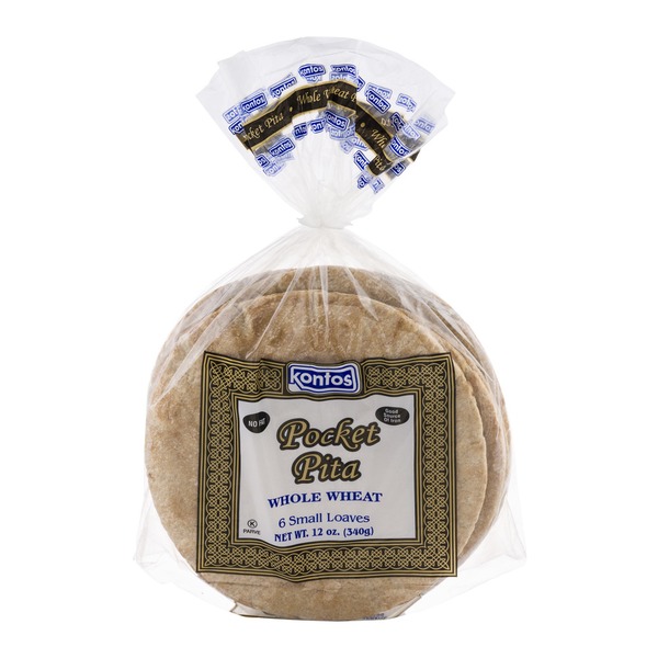 Kontos Pocket Pita Whole Wheat - 6 CT hero