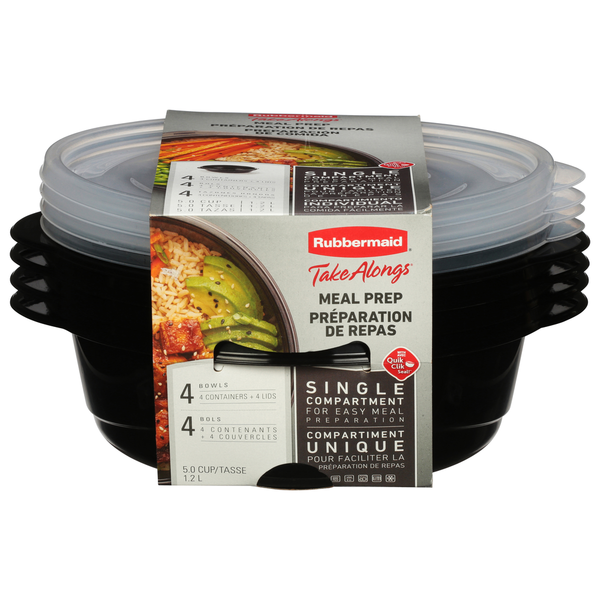 Food Wraps & Storage Rubbermaid Containers & Lids, Bowls, Meal Prep, 5.0 Cup hero