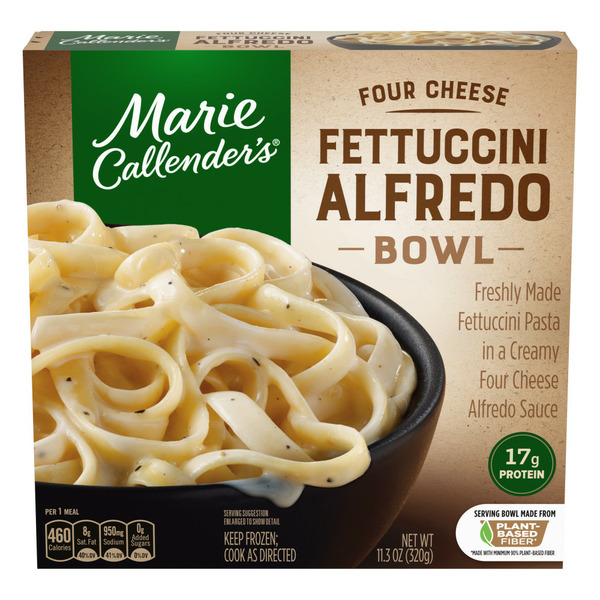 Frozen Meals Marie Callender's Four Cheese Fettuccini Alfredo Bowl Frozen Meal hero