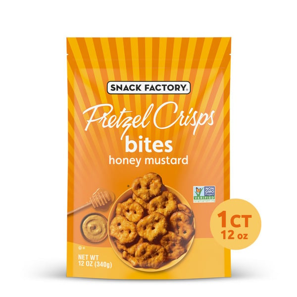 Chips & Pretzels Snack Factory Honey Mustard Pretzel Crisps hero