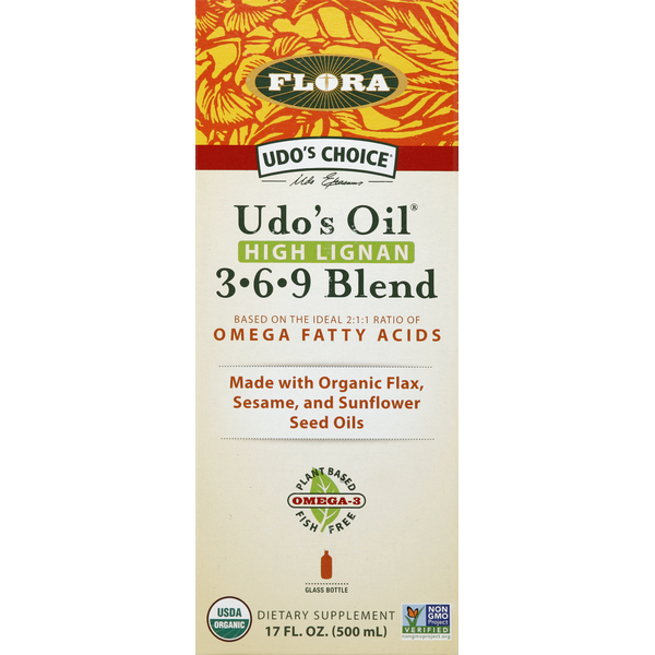 Vitamins & Supplements Flora Udo's Oil, High Lignan, 3-6-9 Blend hero