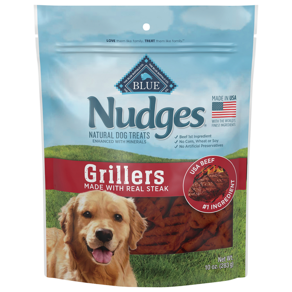 Blue Buffalo Nudges Grillers Natural Dog Treats, Steak hero