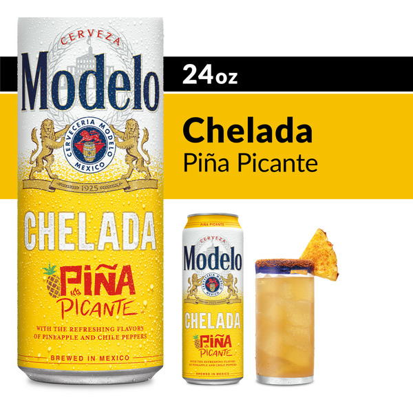 Beer Modelo Chelada Piña Picante Mexican Import Flavored Beer Can hero