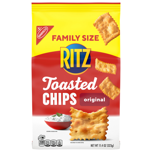 Chips & Pretzels Ritz Chips, Taosted, Original, Family Size hero