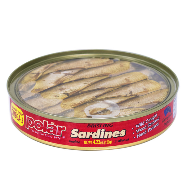 Canned Meat & Seafood MW Polar Smoked Brisling Sardines in Olive Oil hero