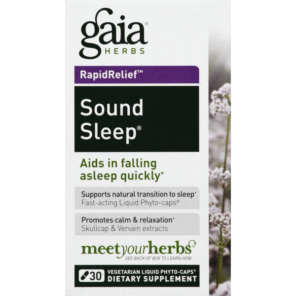 Stress & Sleep Aids Gaia Herbs Sound Sleep, Vegetarian Liquid Phyto-Caps hero