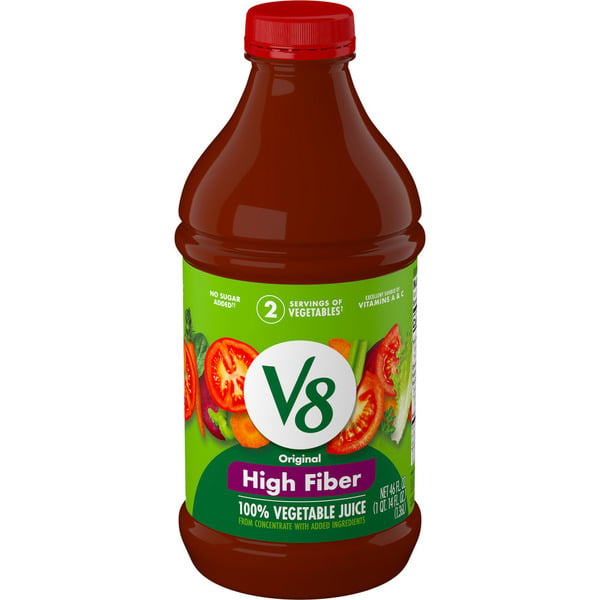 Juice & Nectars V8 High Fiber Original 100% Vegetable Juice hero