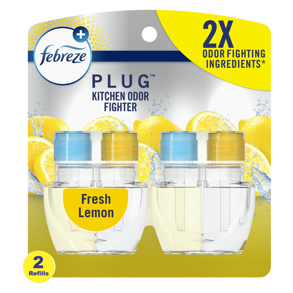 Air Fresheners & Candles Febreze Kitchen PLUG Air Freshener Fresh Lemon Scent Oil Refill hero