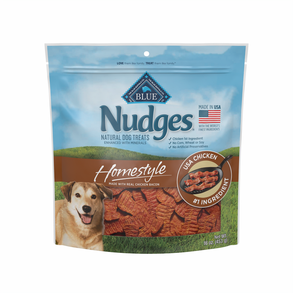 Dog Food & Care Blue Buffalo Nudges Homestyle Natural Dog Treats, Chicken and Bacon hero