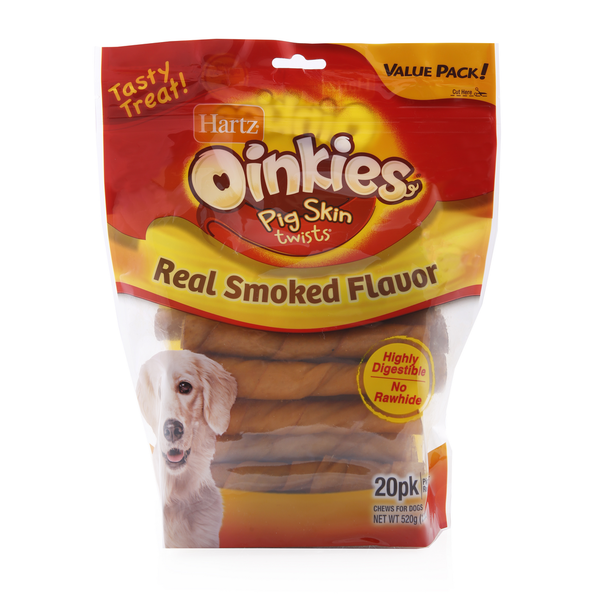 Dog Food & Care Hartz Oinkies Pig Skin Smoked Twists hero