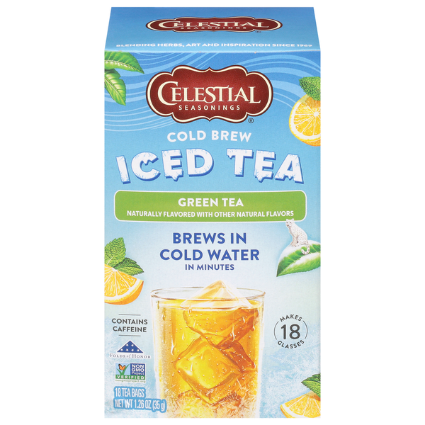 Celestial Seasonings Iced Tea, Cold Brew, Green, Tea Bags hero