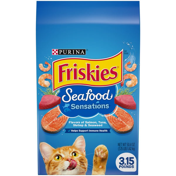 Cat Food Purina Friskies Dry Cat Food, Seafood Sensations hero