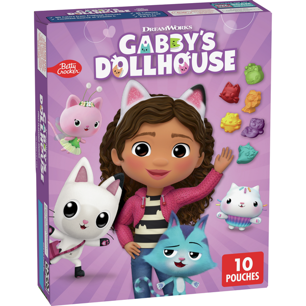 Dips Betty Crocker Gabby's Dollhouse Gluten Free Fruit Flavored Snacks Treat Pouches School Snacks hero