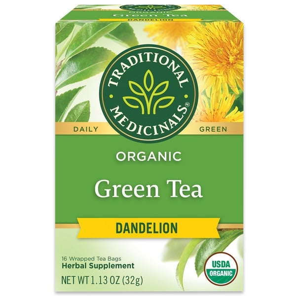 Tea Traditional Medicinals Organic Green Tea Dandelion hero