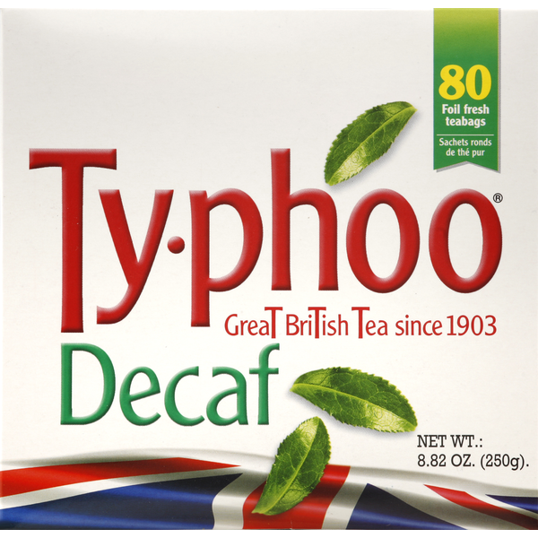 Ty-phoo Tea, Great British, Decaf, Teabags hero