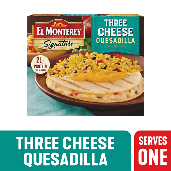 Frozen Meals El Monterey Quesadilla, Three Cheese hero