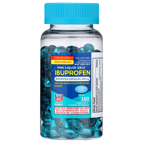 Rite Aid Ibuprofen, 160 Mini Liquid Gels hero