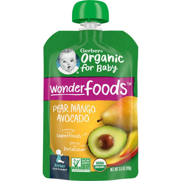 Baby Food & Formula Gerber Baby Food Pear Mango Avocado Pouch hero