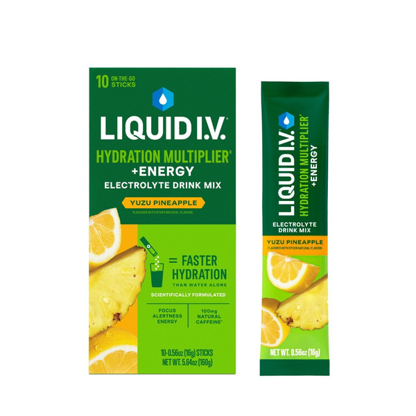 Liquid I.V. Energy Drink Mix, Yuzu Pineapple hero