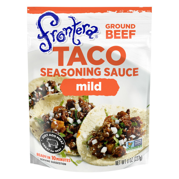 Latino Foods Frontera Mild Ground Beef Seasoning Taco Sauce hero