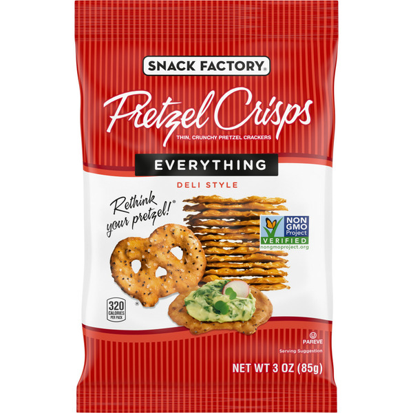 Snacks Snack Factory Everything Pretzel Crisps hero