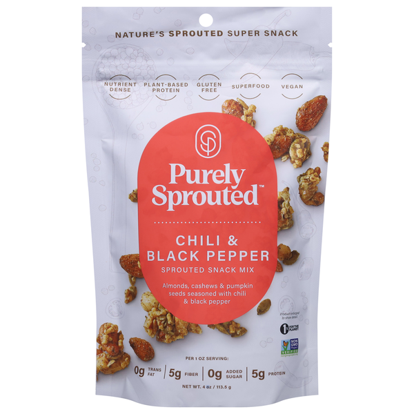 Purely Sprouted Snack Mix, Chili & Black Pepper hero