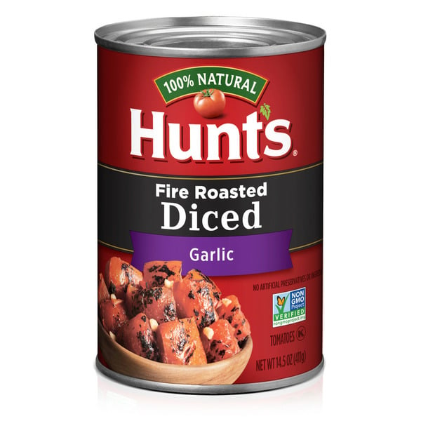 Canned/Jarred Vegetables Hunt's Fire Roasted Diced Tomatoes with Garlic hero