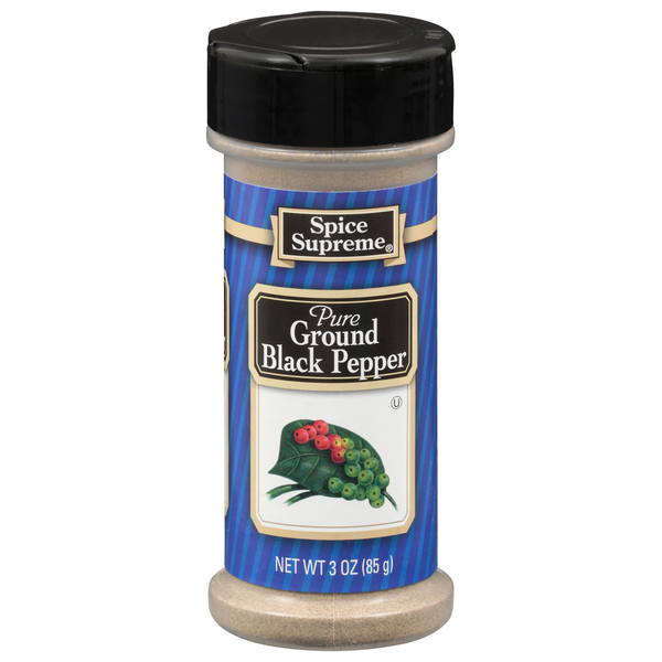 Spices & Seasonings Spice Supreme Black Pepper, Ground, Pure hero