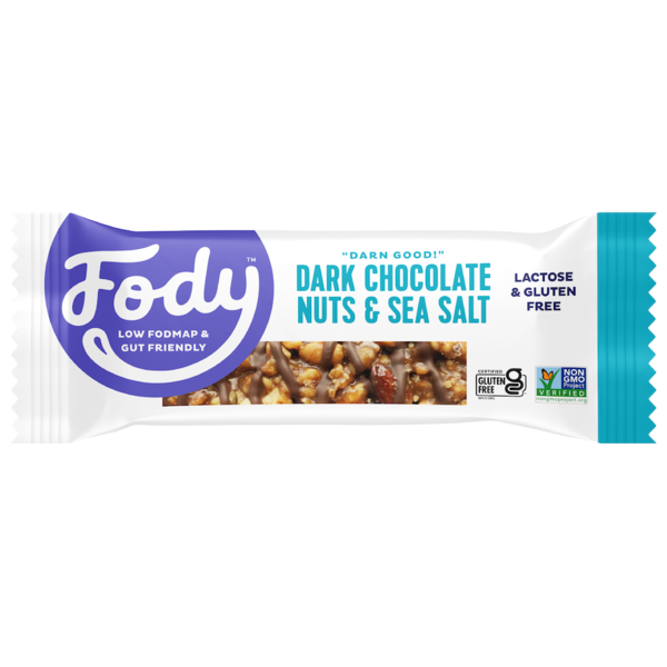 Protein, Energy & Granola Bars Fody Dark Chocolate Nuts and Sea Salt Snack Bar hero