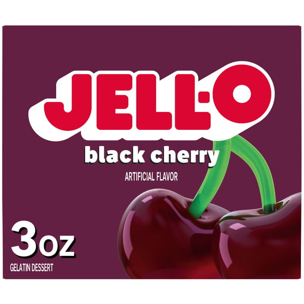 Baking & Supplies Jell-O Black Cherry Gelatin Dessert Mix hero