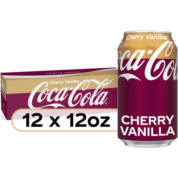 Soft Drinks Coca-Cola Cherry Vanilla Flavored Soda Pop Soft DrinkFridge Pack hero