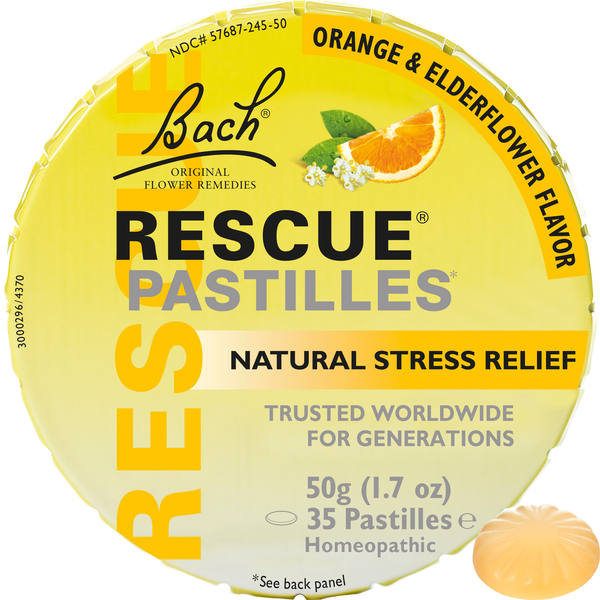 Stress & Sleep Aids Rescue Pastilles, Orange & Elderflower Flavor hero