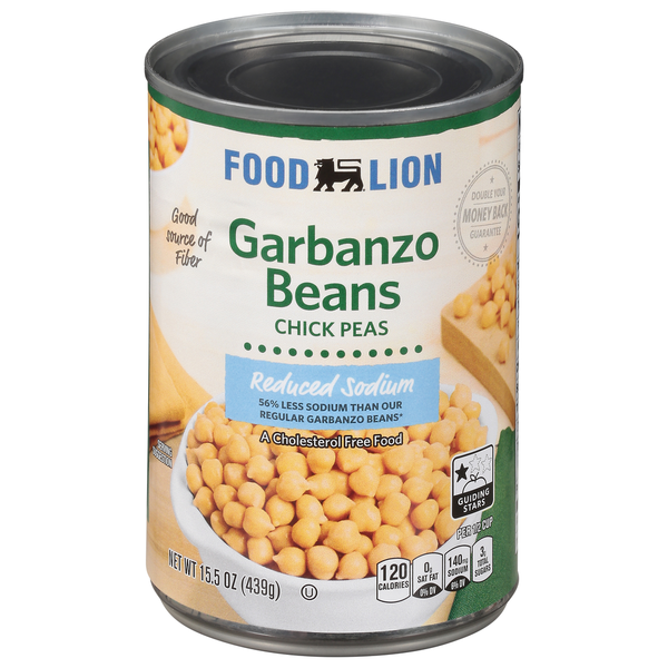 Vegetables, Vegan, & Vegetarian Food Lion RS Low Sodium Garbanzo Beans hero