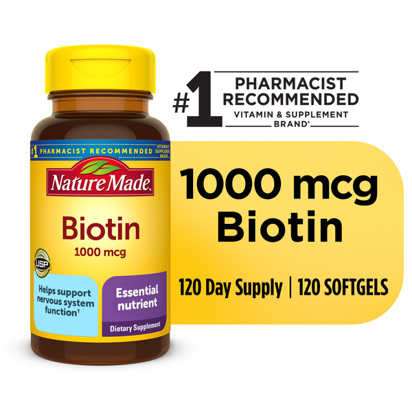 Vitamins & Supplements Nature Made Biotin 1000 mcg Softgels hero