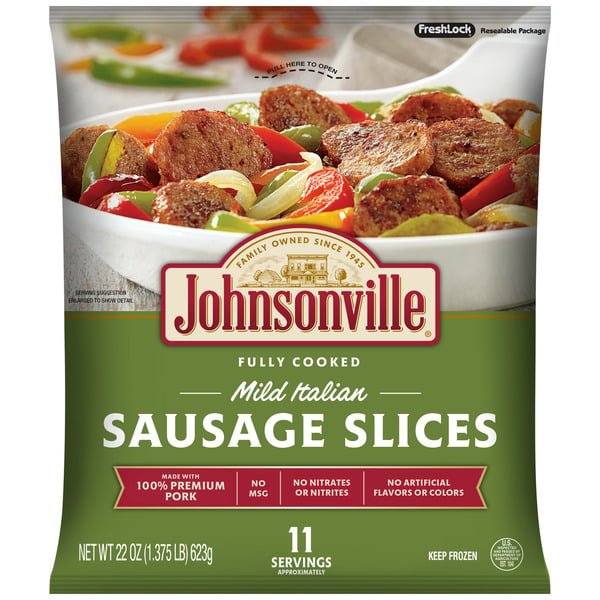 Frozen Meat & Seafood Johnsonville Mild Italian Sausage Slices hero