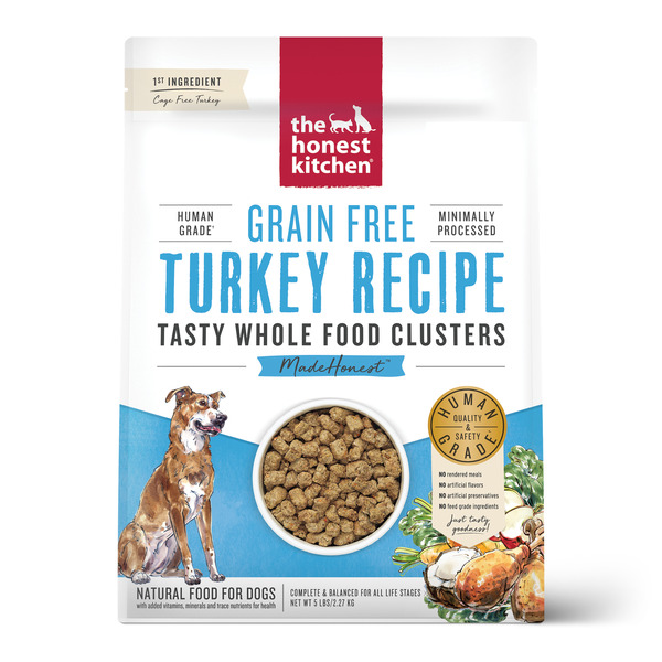 Dog Food & Care The Honest Kitchen Whole Food Clusters Grain Free Turkey Dry Dog Food, 5 lb Bag hero