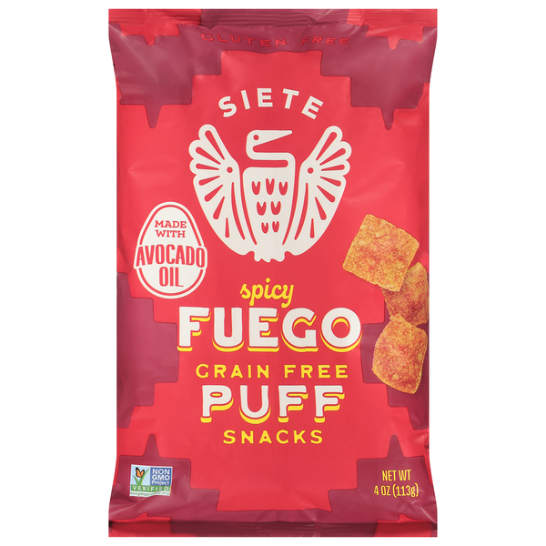 Chips & Pretzels Siete Puff Snacks, Grain Free, Spicy hero