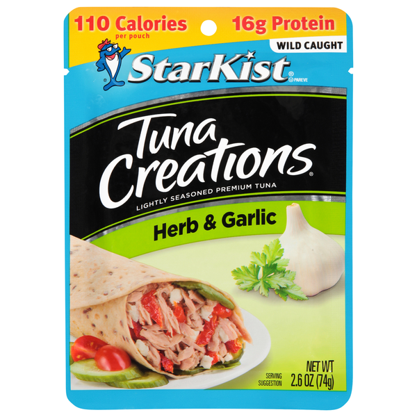 Canned Meat & Seafood StarKist Tuna, Premium, Herb & Garlic, Wild Caught hero