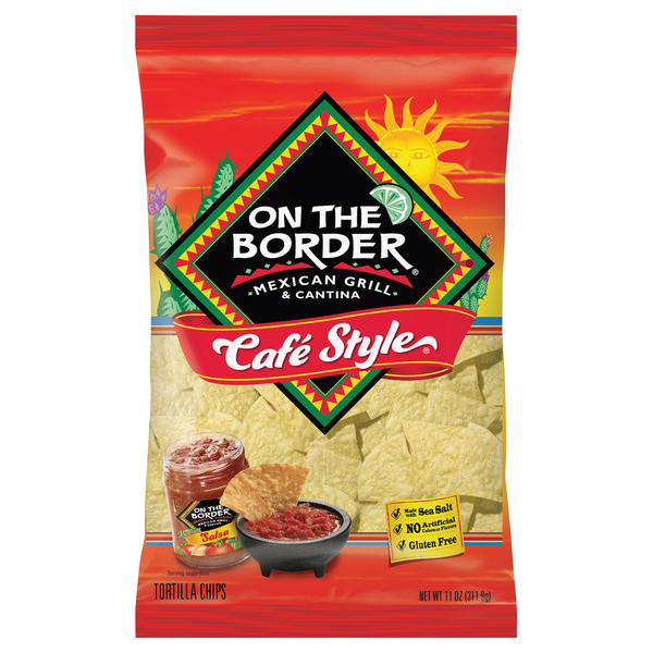 On The Border Tortilla Chips, Cafe Style hero