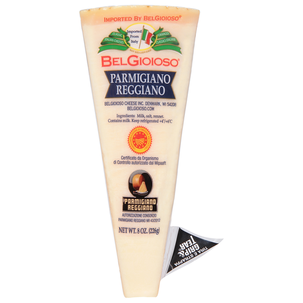 Packaged Cheese BelGioioso Parmigiano Reggiano Imported Wedge hero