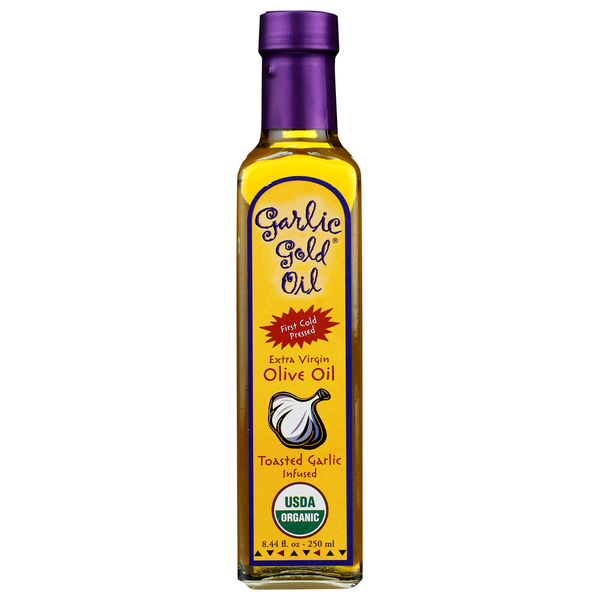 Oils & Vinegars Garlic Gold Usda Organic Extra Virgin Olive Oil Infused With Real Garlic hero