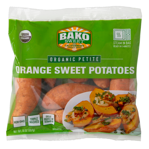 Frozen Produce Bako Sweet Organic, Orange Sweet Potatoes hero